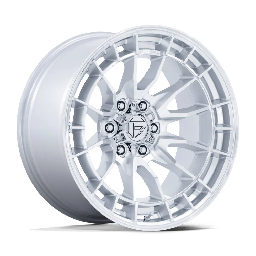Fuel Off-Road FC888 Revolt in Hyper Silver Machined Face - photo may show a different lug count; this part is 6x139.7