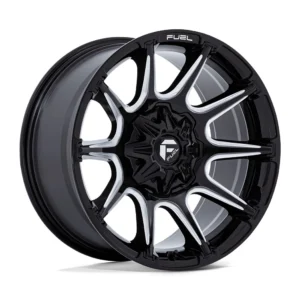 Fuel Off-Road FC880 Super C in Gloss Black Milled - photo may show a different lug count; this part is 5x127/5x139.7