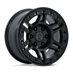 Black Rhino BR039 Vanguard in Matte Black - photo may show a different lug count; this part is 5x130