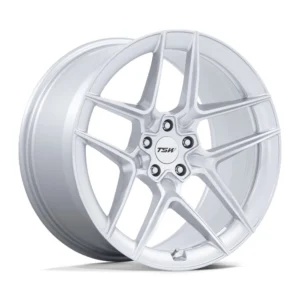 TSW TW008 Slipstream in Gloss Silver Machined - photo may show a different lug count; this part is 5x112