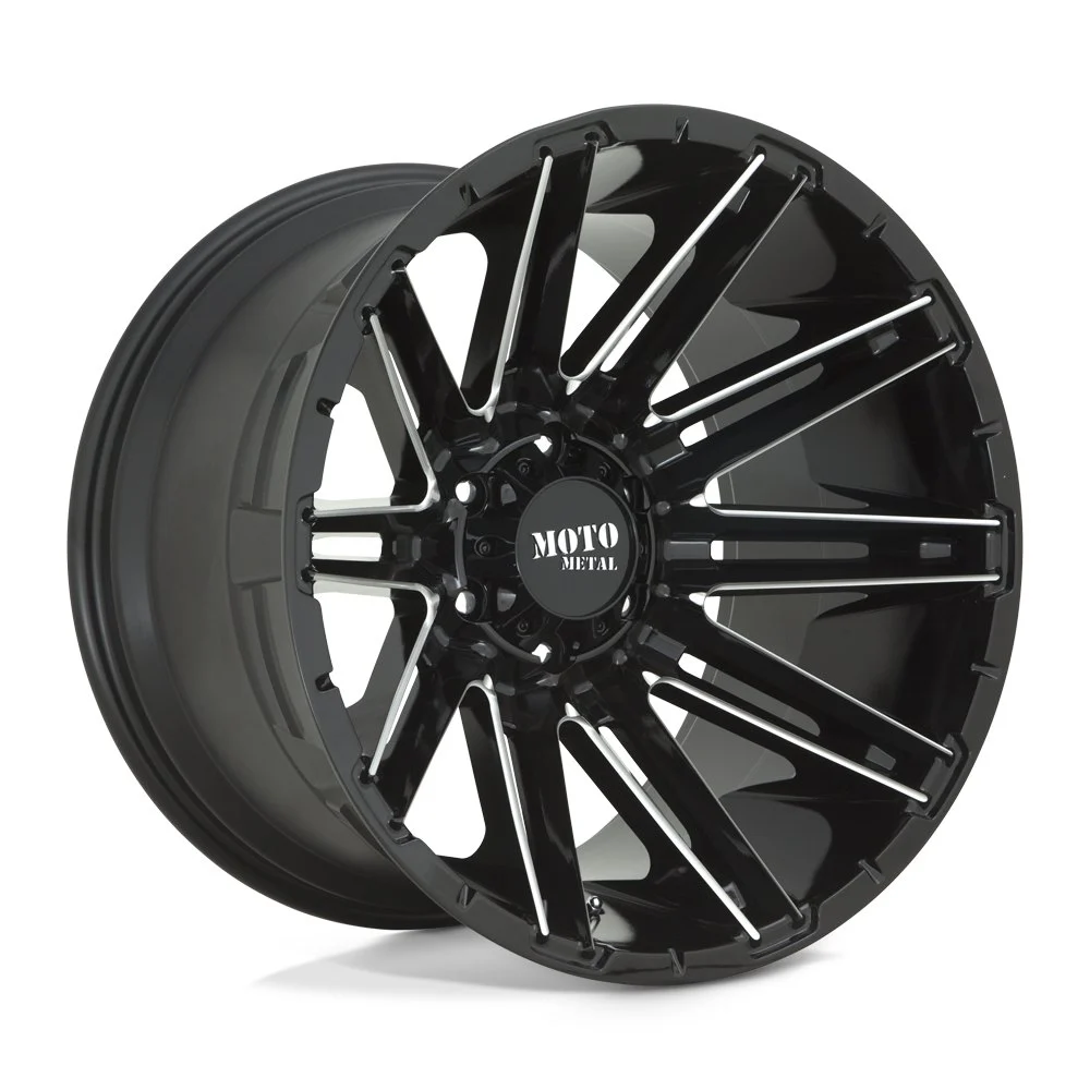 Moto Metal MO998 Kraken in Gloss Black Milled - photo may show a different lug count; this part is 5x127
