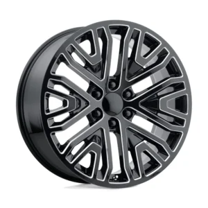 Performance Replicas PR197 in Gloss Black Milled - photo may show a different lug count; this part is 6x139.7