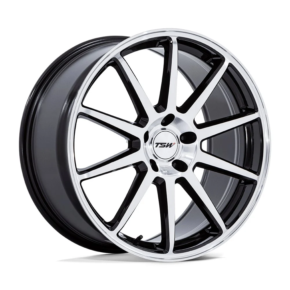 TSW TW004 Canard in Gloss Black Machined - photo may show a different lug count; this part is 5x112
