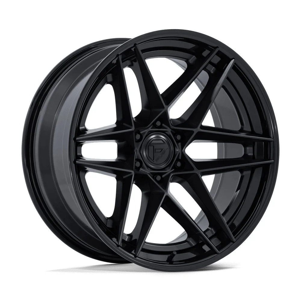Fuel Off-Road FC408 Flight in Matte Black w/ Gloss Black Lip - photo may show a different lug count; this part is 6x139.7