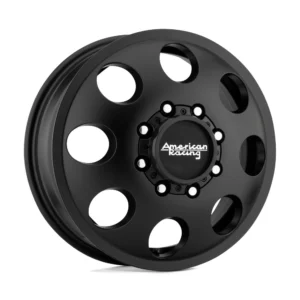 American Racing AR204 Baja Dually in Satin Black - photo may show a different lug count; this part is 8x210