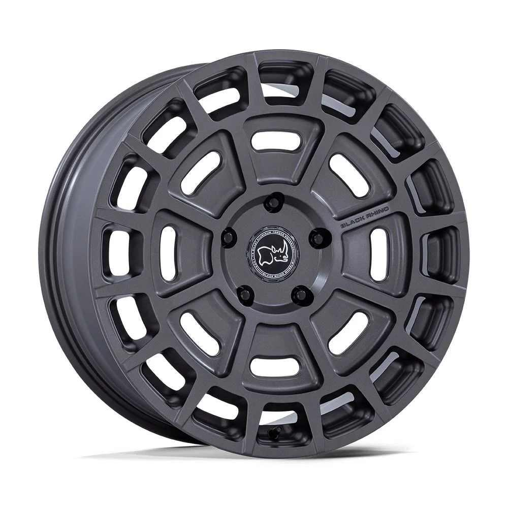 Black Rhino BR404 Voltaic in Matte Gunmetal - photo may show a different lug count; this part is 5x139.7