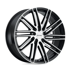Petrol P1C in Gloss Black Machined - photo may show a different lug count; this part is 5x120