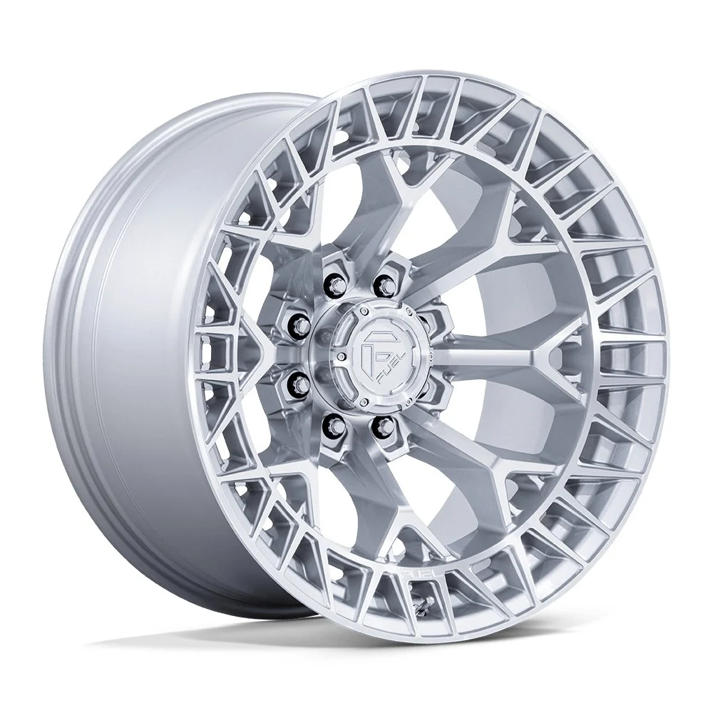 Fuel Off-Road FC873 Charger in Gloss Silver Machined - photo may show a different lug count; this part is 8x180