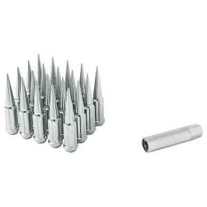 Gorilla Automotive 8 Lug 9/16 Spike Lug Install Kit Chrome