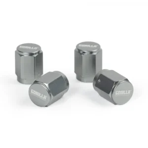 Gorilla Automotive Gorilla Valve Stem Cap Alum Gray 4-Pack