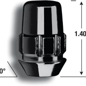 Gorilla Automotive Gorilla Lock Acorn 12-1.25 Black