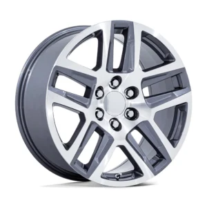Performance Replicas PR203 in Gunmetal Machined - photo may show a different lug count; this part is 6x139.7
