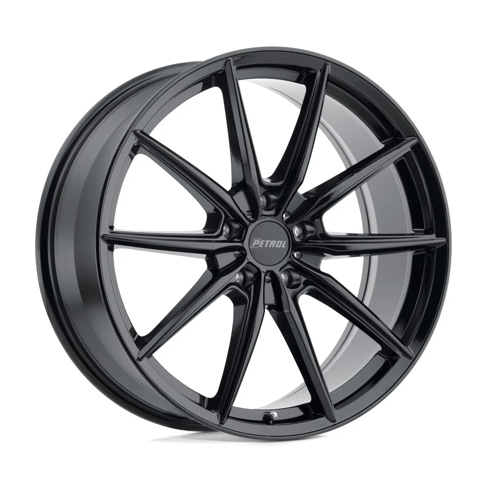 Petrol P4B in Gloss Black - photo may show a different lug count; this part is 5x112