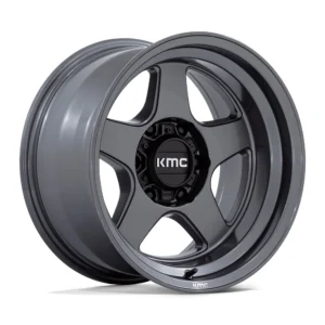 KMC KM728 Lobo in Matte Anthracite - photo may show a different lug count; this part is 6x114.3