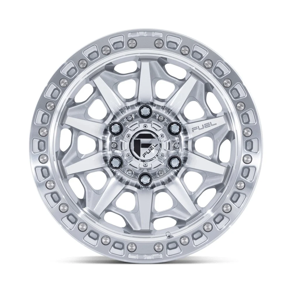Fuel Off-Road D883 Covert in Silver Machined Face - photo may show a different lug count; this part is 6x135
