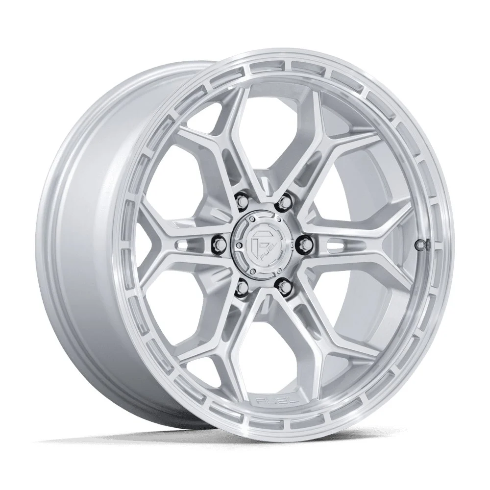 Fuel Off-Road FC896 Heathen in Gloss Silver Machined - photo may show a different lug count; this part is 6x139.7