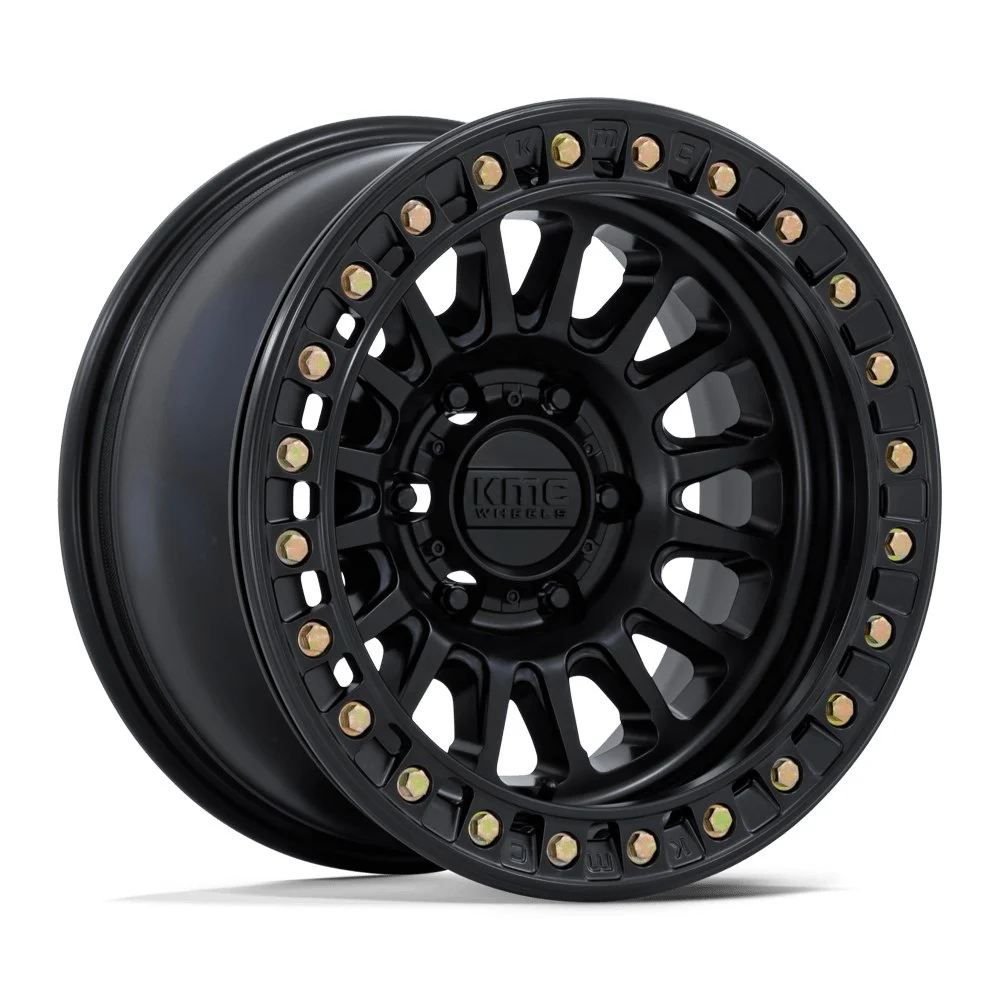 KMC KM239 Impact Beadlock in Matte Black - photo may show a different lug count; this part is 6x135