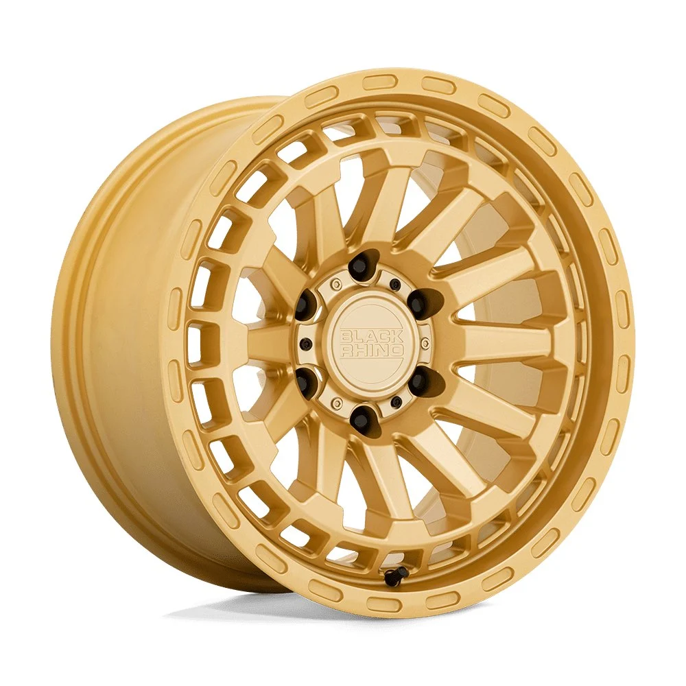 Black Rhino Raid in Gold - photo may show a different lug count; this part is 5x127
