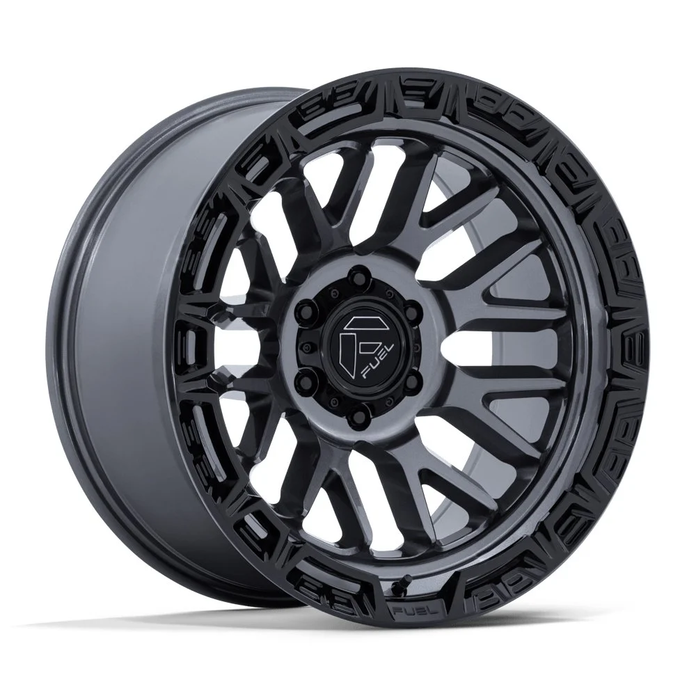 Fuel Off-Road FC890 Rail in Gloss Gunmetal w/ Black Lip - photo may show a different lug count; this part is 6x135