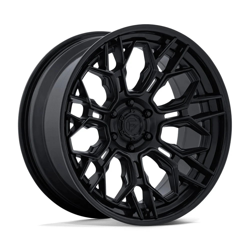 Fuel Off-Road FC409 Hive in Matte Black w/ Gloss Black Lip - photo may show a different lug count; this part is 6x135