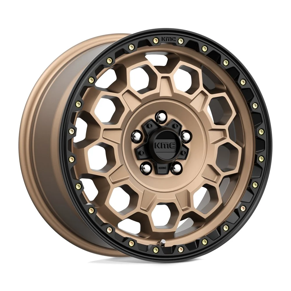 KMC KM545 Trek in Matte Bronze w/ Black Lip - photo may show a different lug count; this part is 5x108