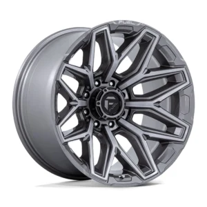 Fuel Off-Road FC854 Flux in Platinum - photo may show a different lug count; this part is 8x180
