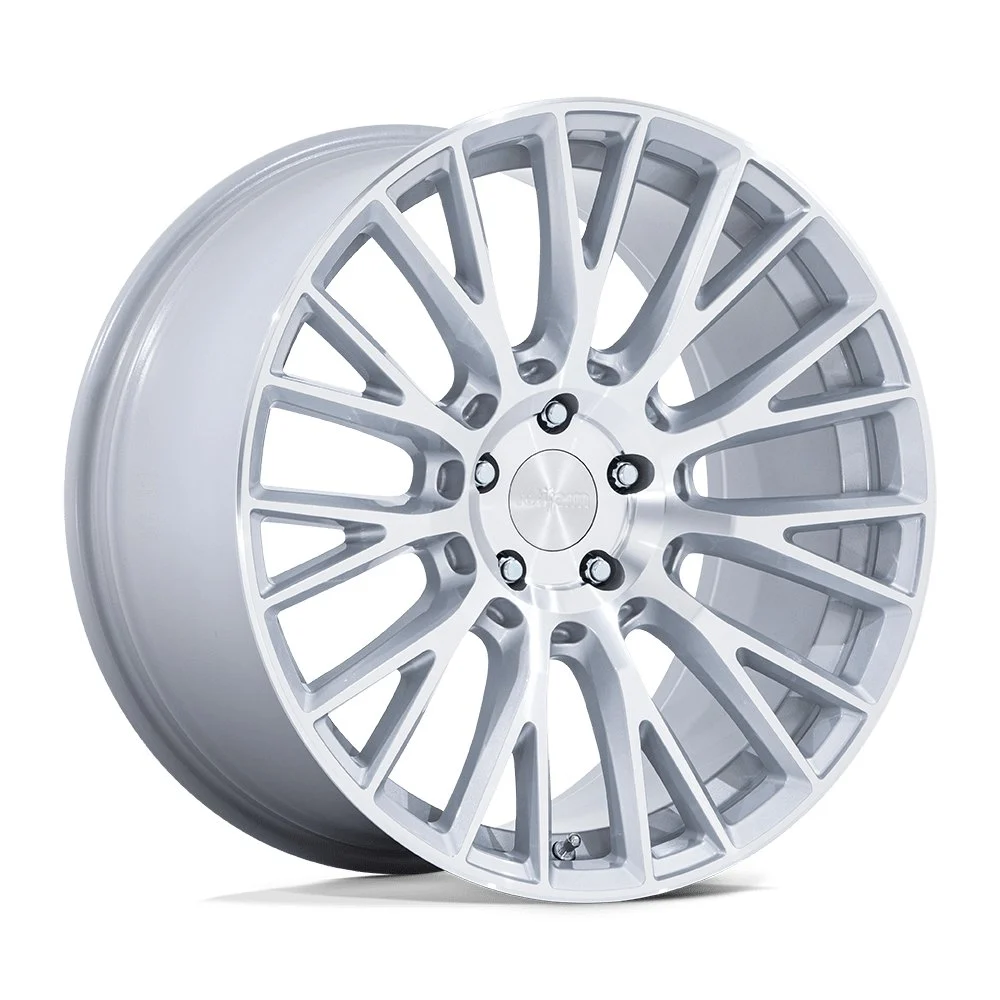 Rotiform RC201 LSE in Gloss Silver Machined - photo may show a different lug count; this part is 5x112