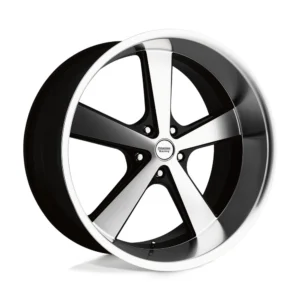 American Racing VN701 Nova in Gloss Black Machined - photo may show a different lug count; this part is 5x127