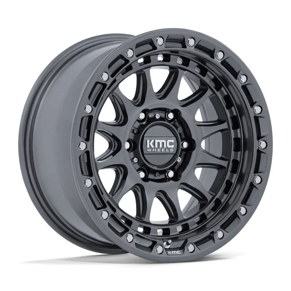 KMC KM556 Crux in Gloss Gunmetal - photo may show a different lug count; this part is 6x139.7