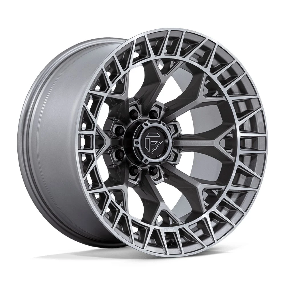 Fuel Off-Road FC873 Charger in Platinum - photo may show a different lug count; this part is 8x180